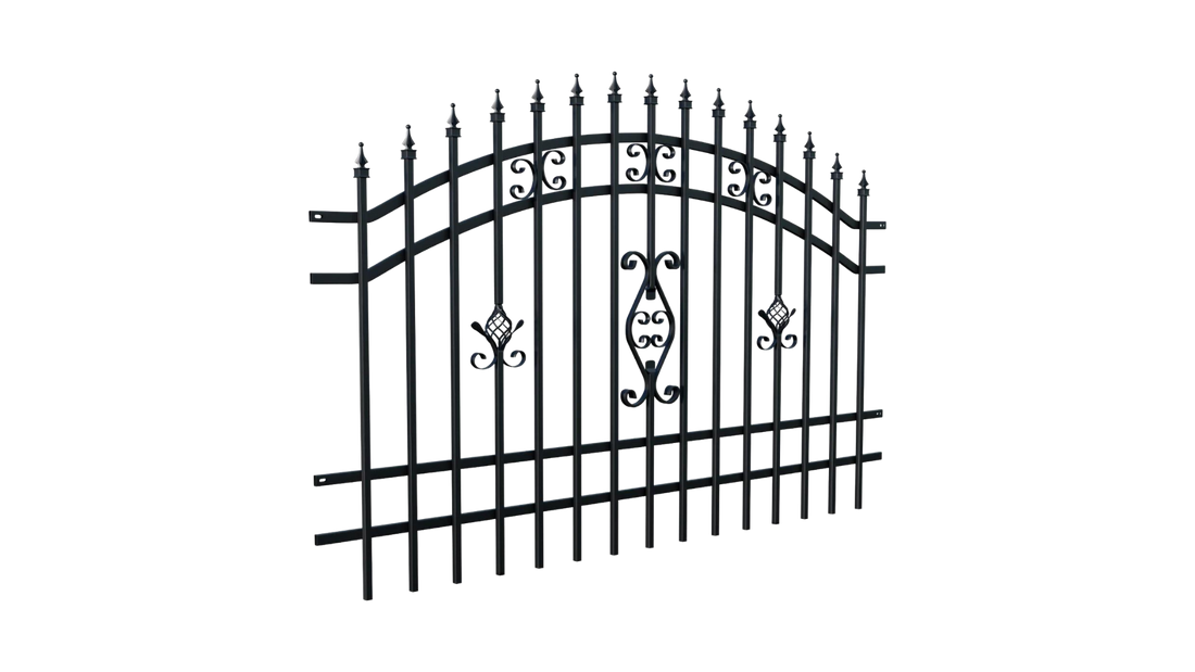 Zaunfeld Maria Länge 200 cm in zwei verschiedenen Höhen 145 cm und 175 cm RAL7016 oder RAL9005