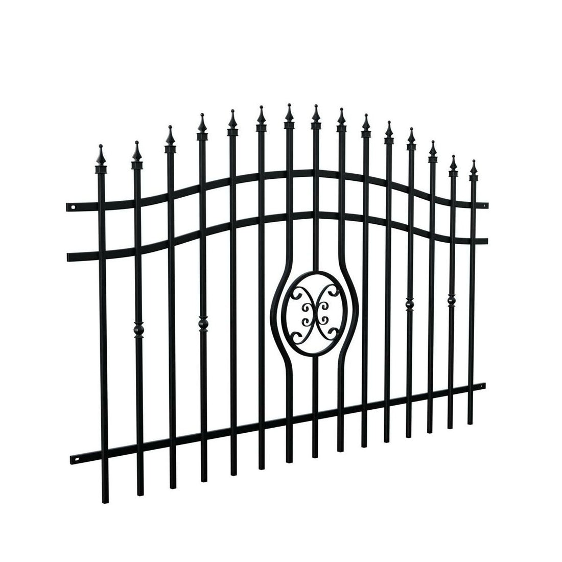 Zaunfeld Bremen Länge 200 cm x 128 cm schwarz RAL 9005