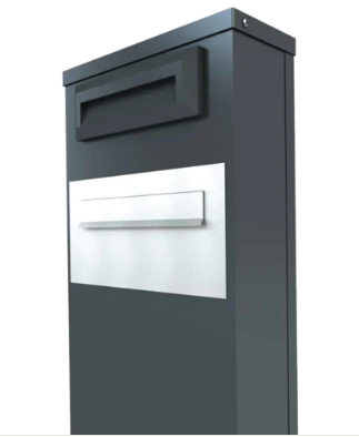 Pfosten mit integriertem Briefkasten und LED Licht