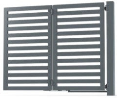 Falttor Berlin-2 Gartentor Hoftor 2+2