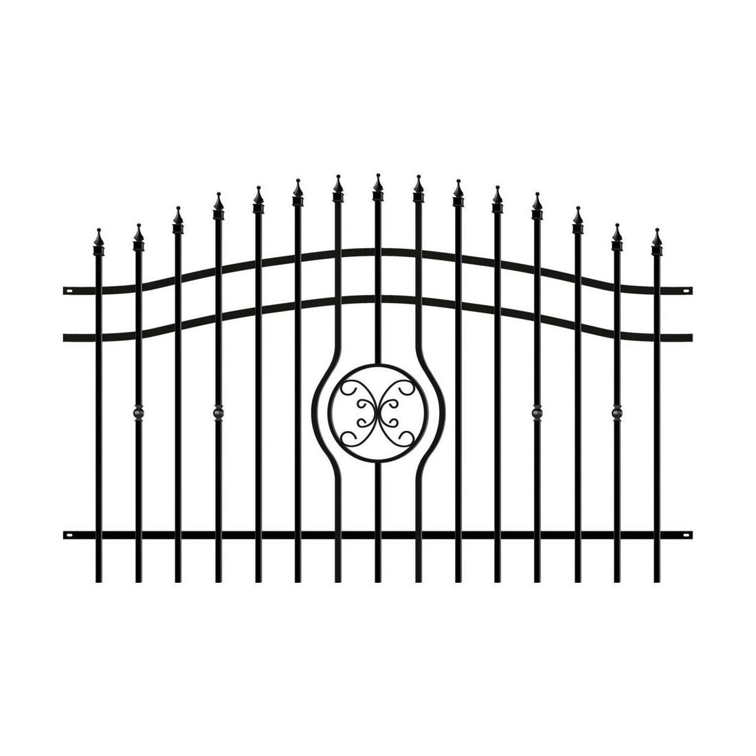 Zaunfeld Bremen Länge 200 cm x 128 cm schwarz RAL 9005