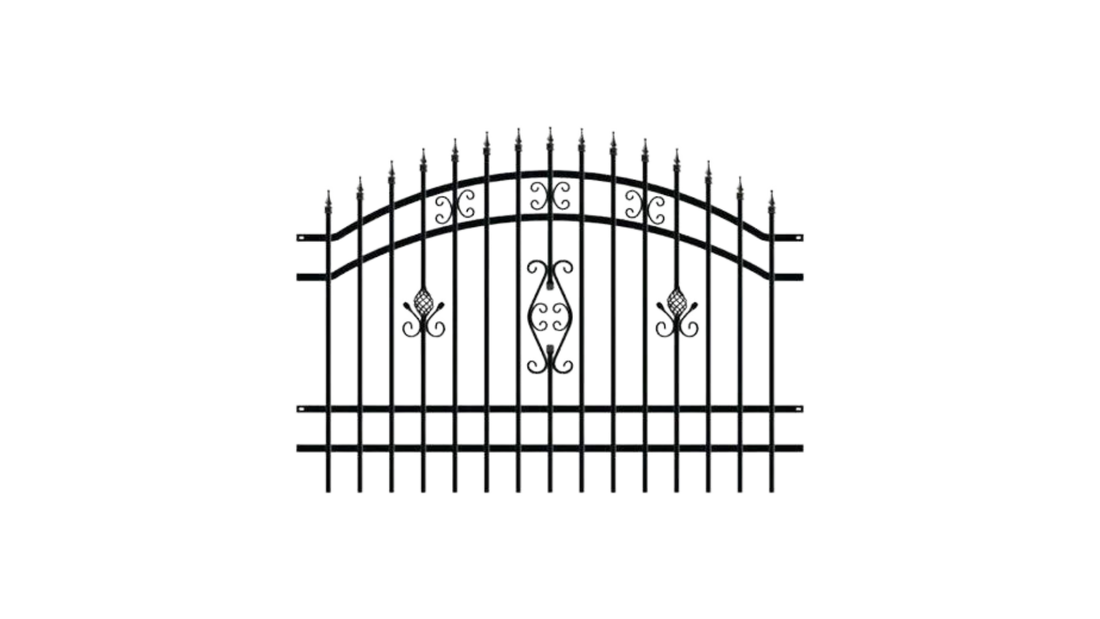 Zaunfeld Maria Länge 200 cm in zwei verschiedenen Höhen 145 cm und 175 cm RAL7016 oder RAL9005