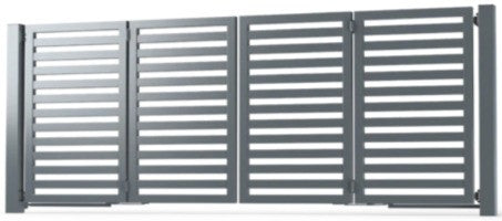 Falttor Berlin-2 Gartentor Hoftor 2+2