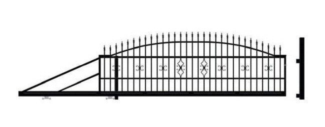 Schiebetor Bellevue 400 x 144 inkl. Antrieb