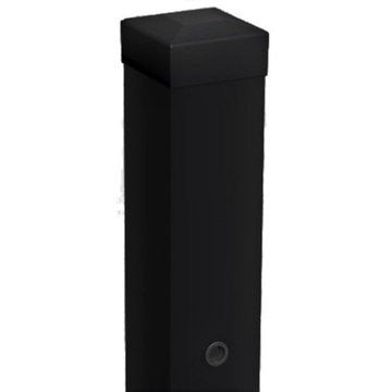 Pfosten aus Stahl 7cm x 7cm schwarz oder anthrazit mit Ösen